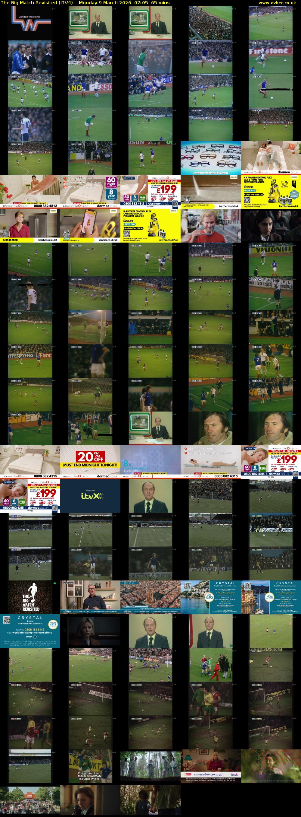 The Big Match Revisited (ITV4) Monday 9 March 2026 07:05 - 08:10