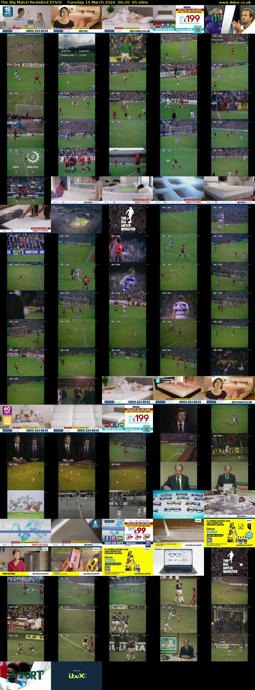 The Big Match Revisited (ITV4) Tuesday 10 March 2026 06:20 - 07:25
