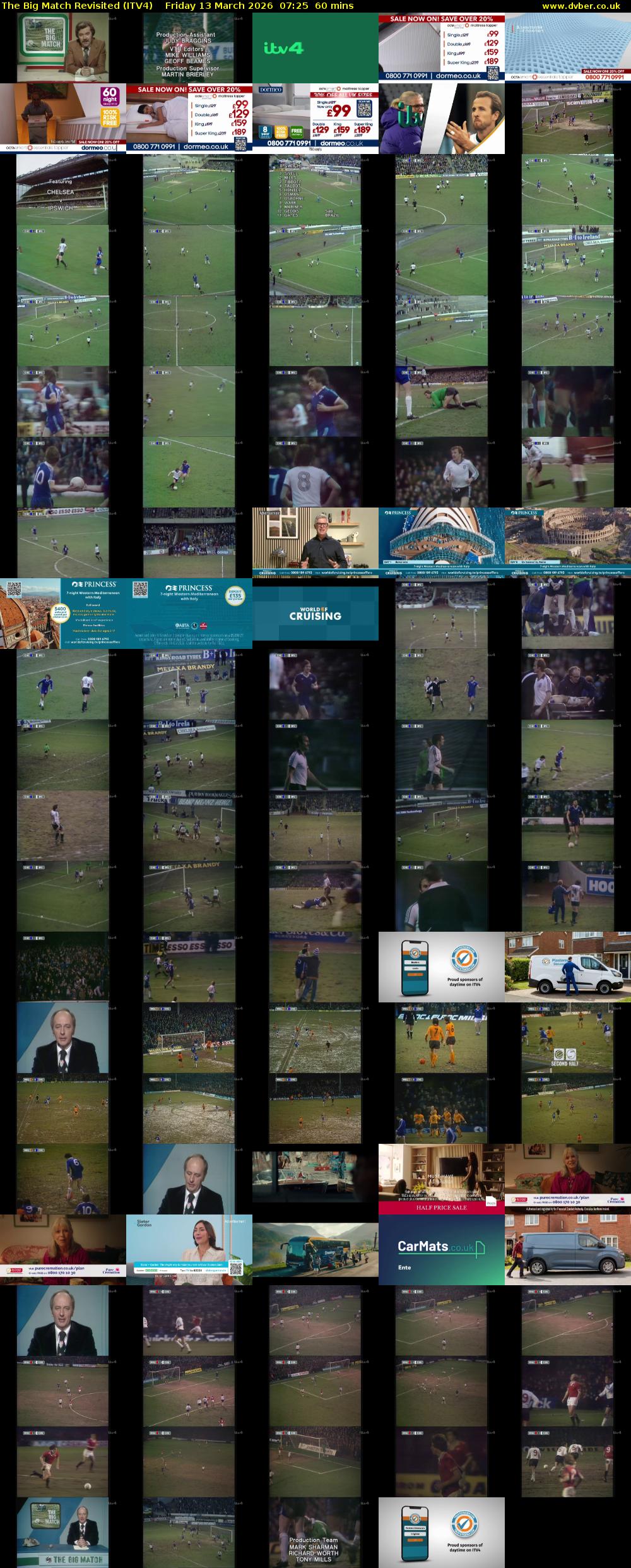 The Big Match Revisited (ITV4) Friday 13 March 2026 07:25 - 08:25