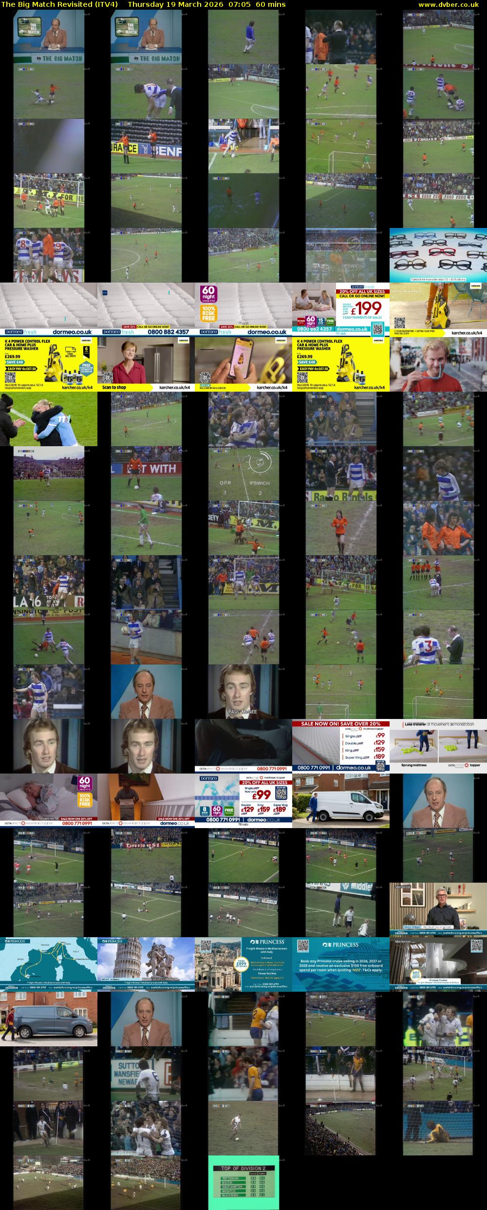 The Big Match Revisited (ITV4) Thursday 19 March 2026 07:05 - 08:05
