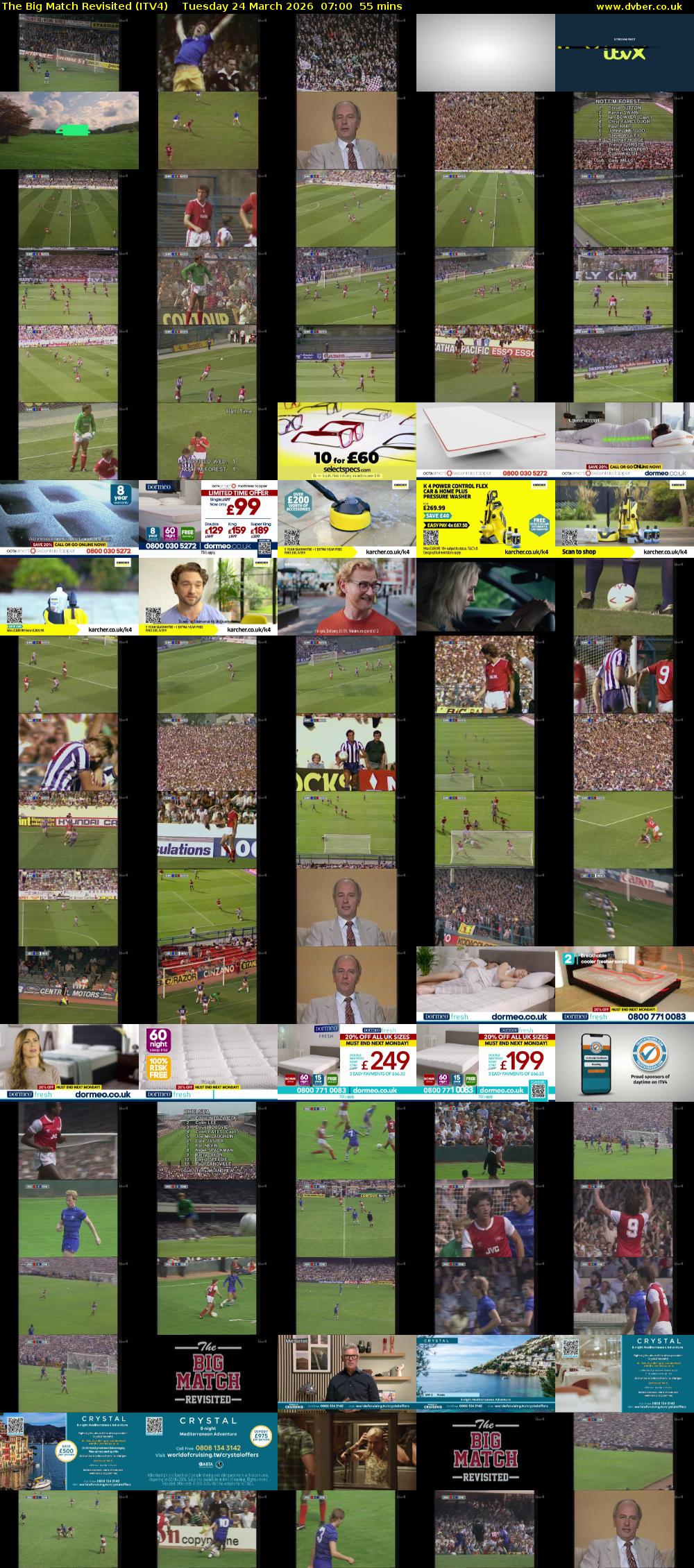 The Big Match Revisited (ITV4) Tuesday 24 March 2026 07:00 - 07:55
