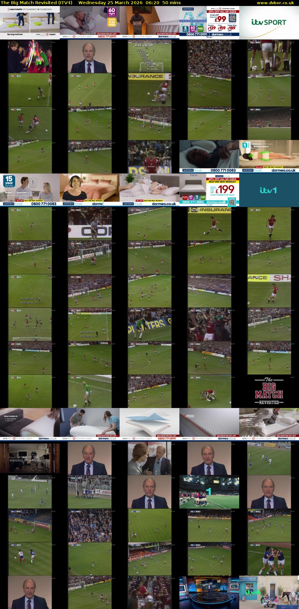 The Big Match Revisited (ITV4) Wednesday 25 March 2026 06:20 - 07:10