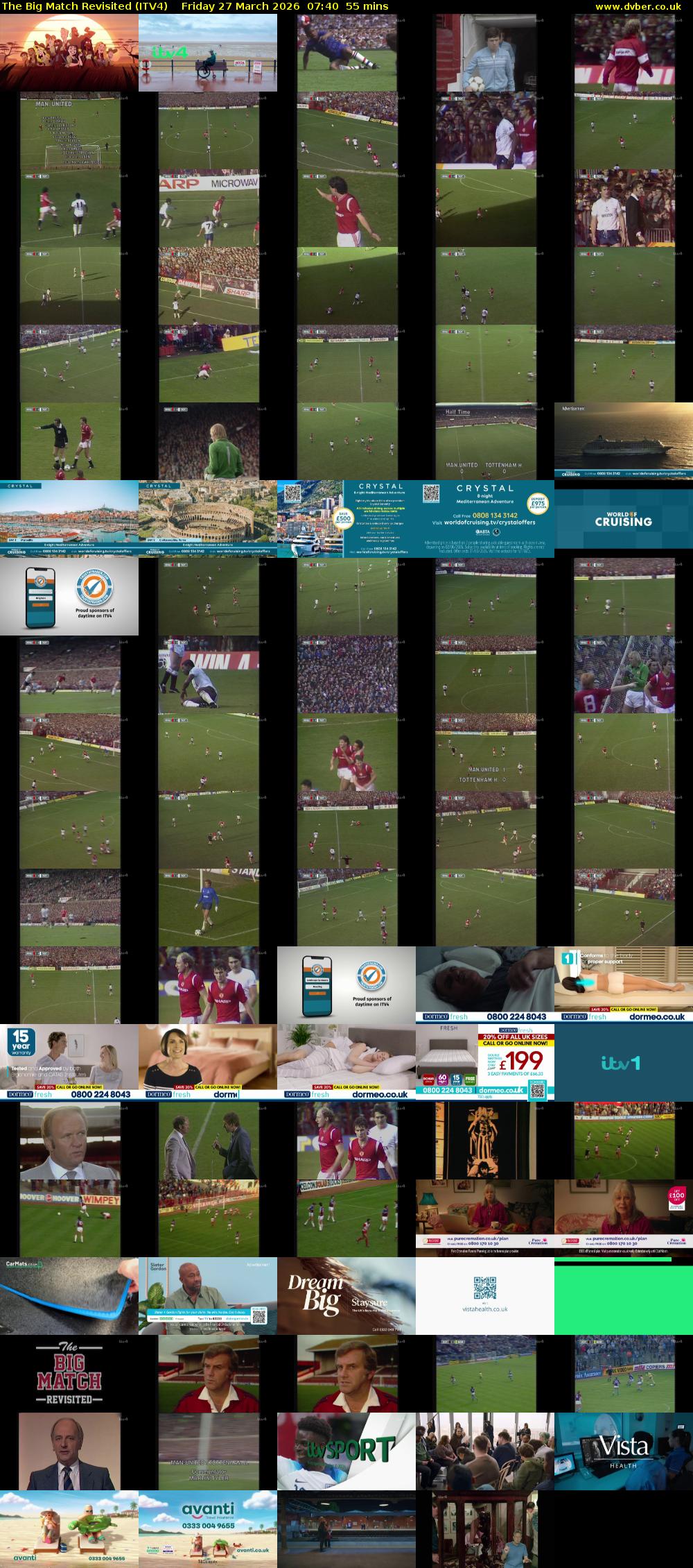 The Big Match Revisited (ITV4) Friday 27 March 2026 07:40 - 08:35