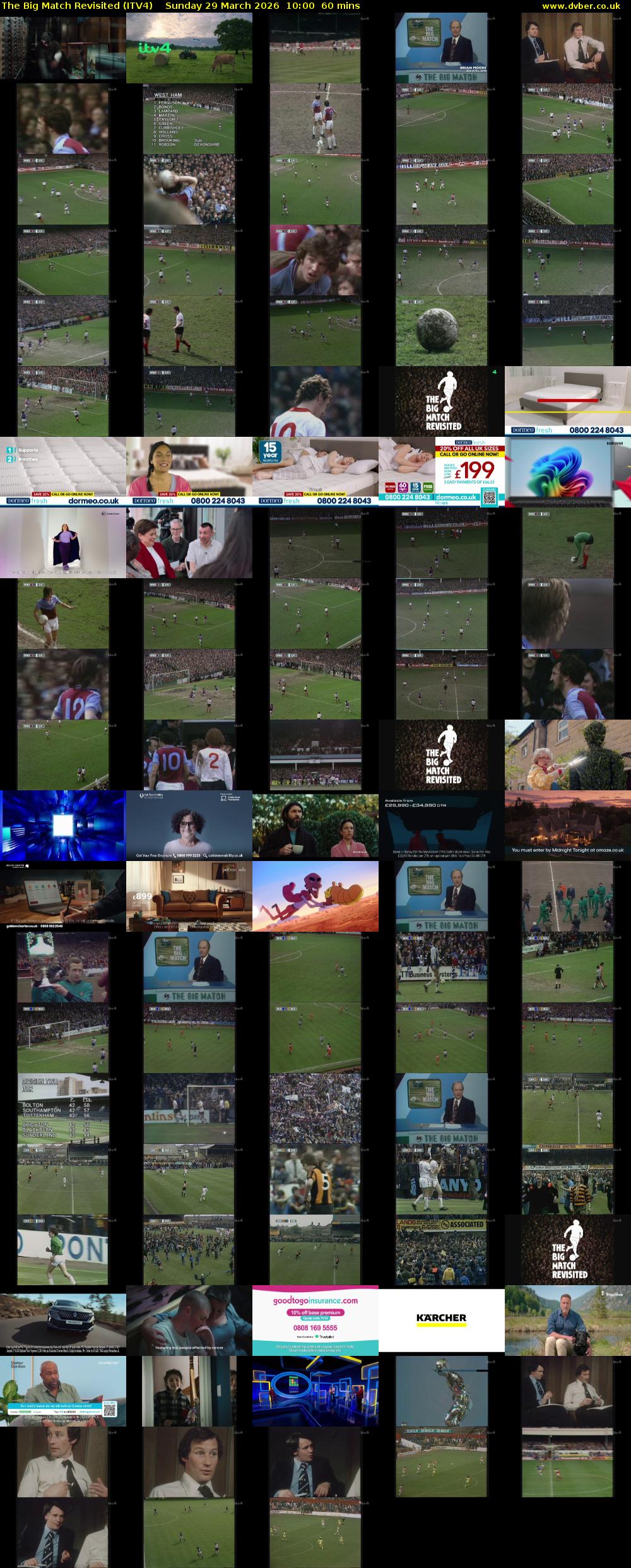 The Big Match Revisited (ITV4) Sunday 29 March 2026 10:00 - 11:00