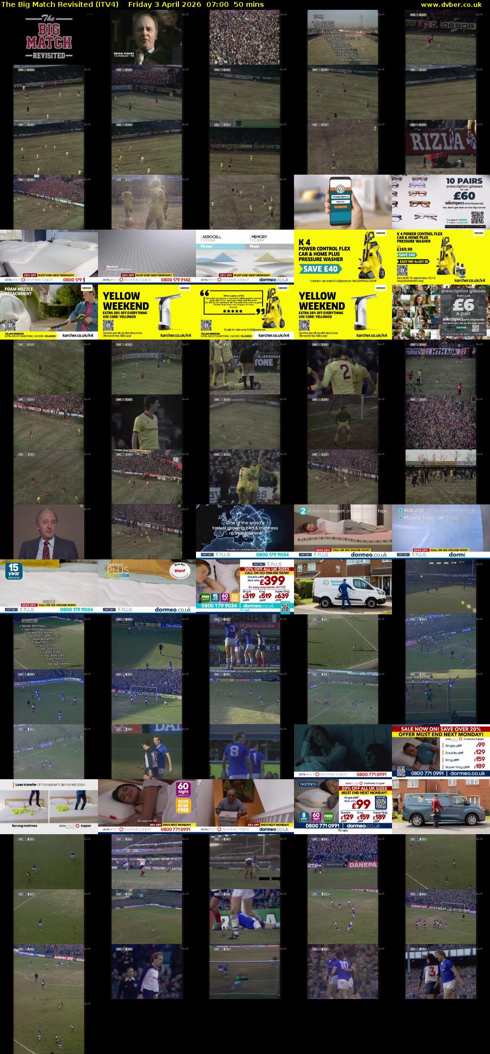 The Big Match Revisited (ITV4) Friday 3 April 2026 07:00 - 07:50