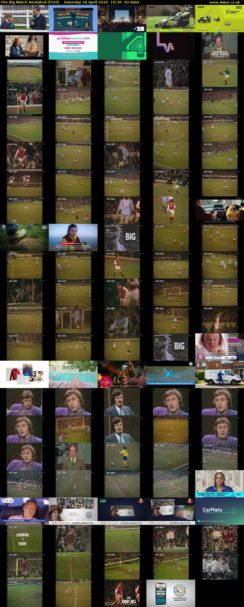 The Big Match Revisited (ITV4) Saturday 18 April 2026 10:30 - 11:30