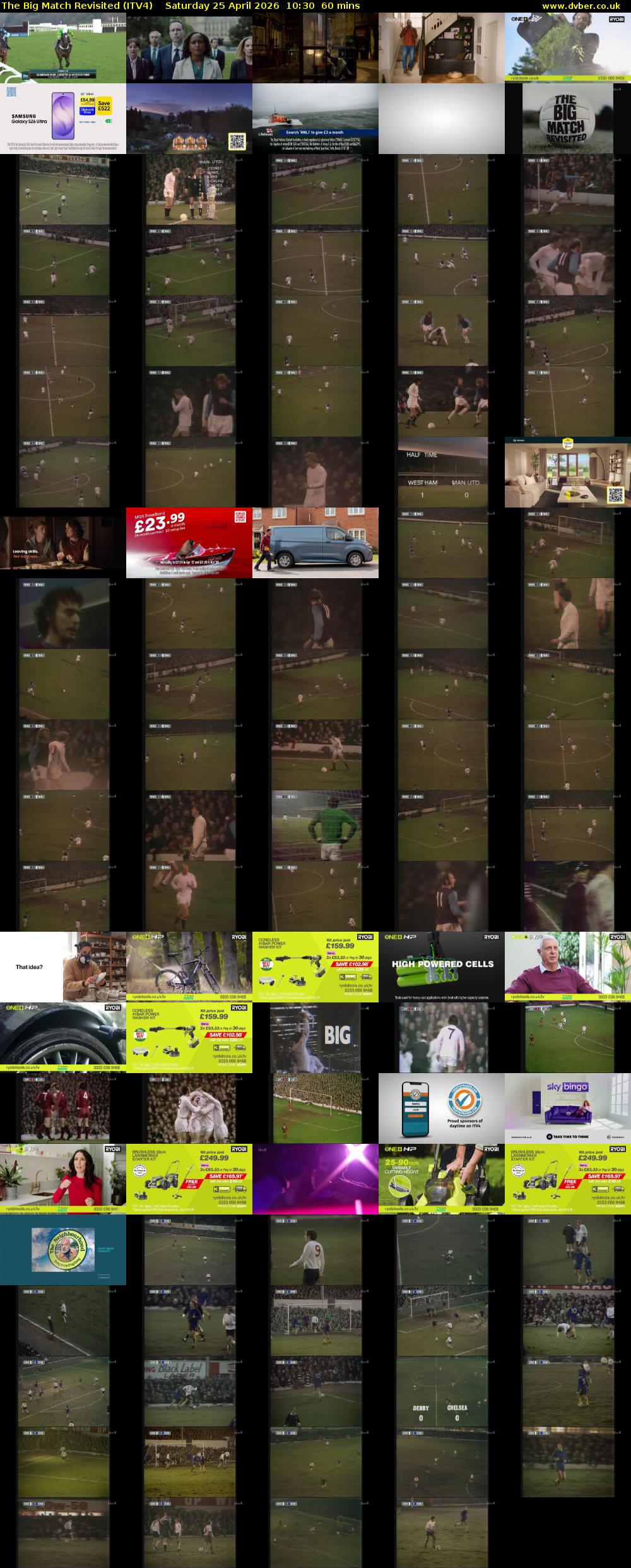 The Big Match Revisited (ITV4) Saturday 25 April 2026 10:30 - 11:30