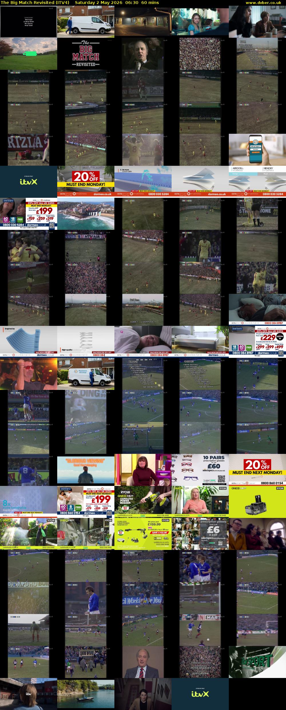 The Big Match Revisited (ITV4) Saturday 2 May 2026 06:30 - 07:30