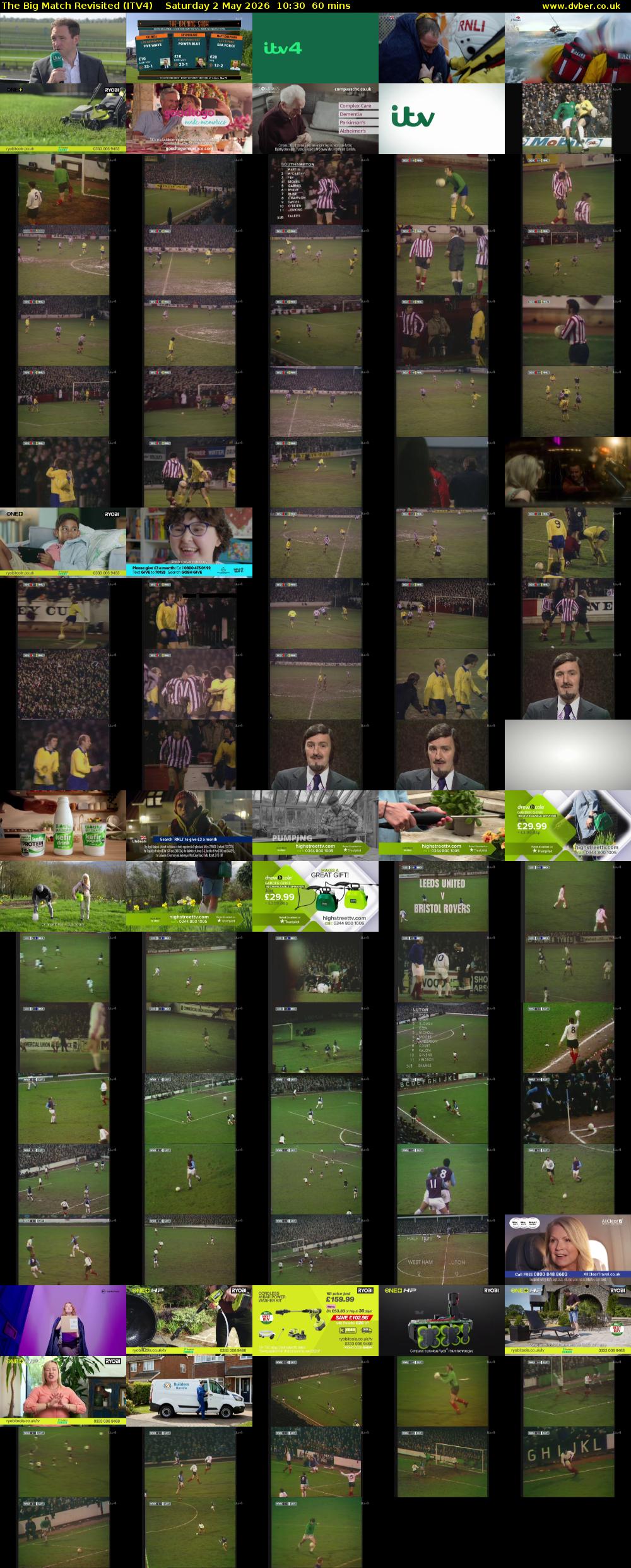 The Big Match Revisited (ITV4) Saturday 2 May 2026 10:30 - 11:30