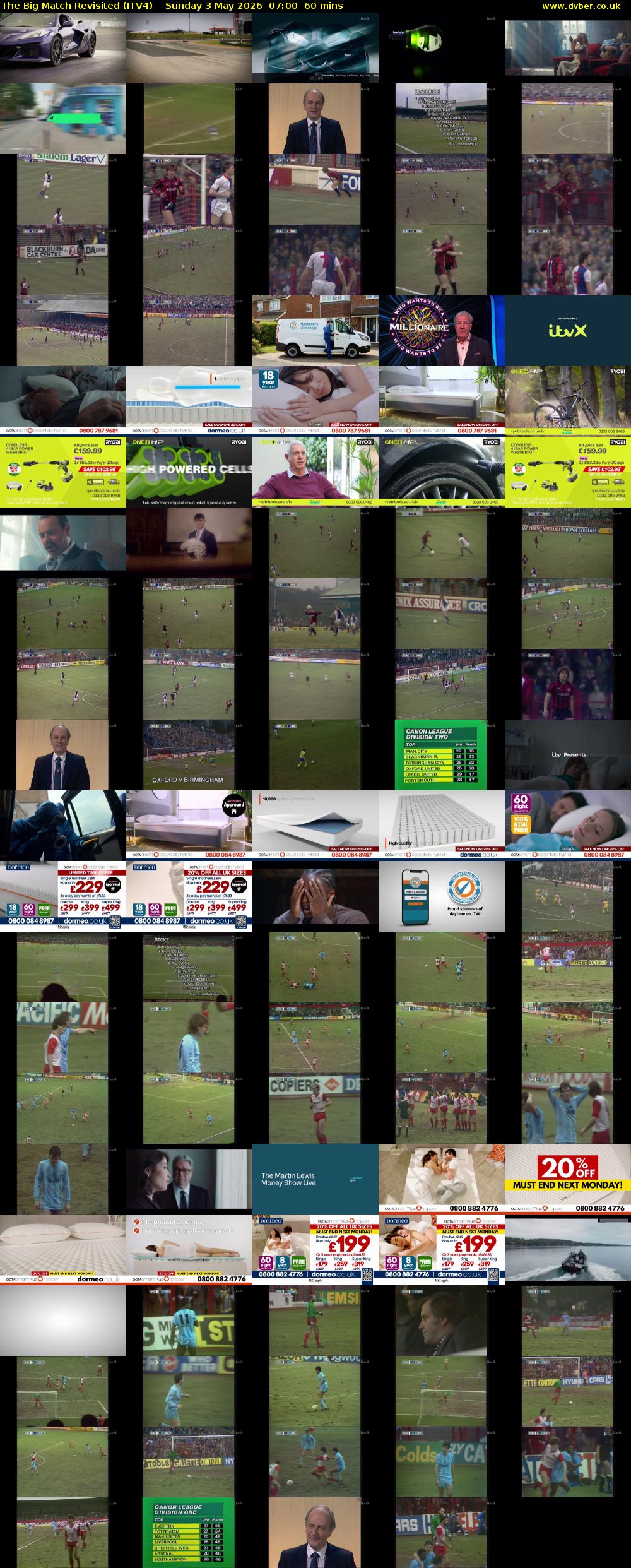 The Big Match Revisited (ITV4) Sunday 3 May 2026 07:00 - 08:00