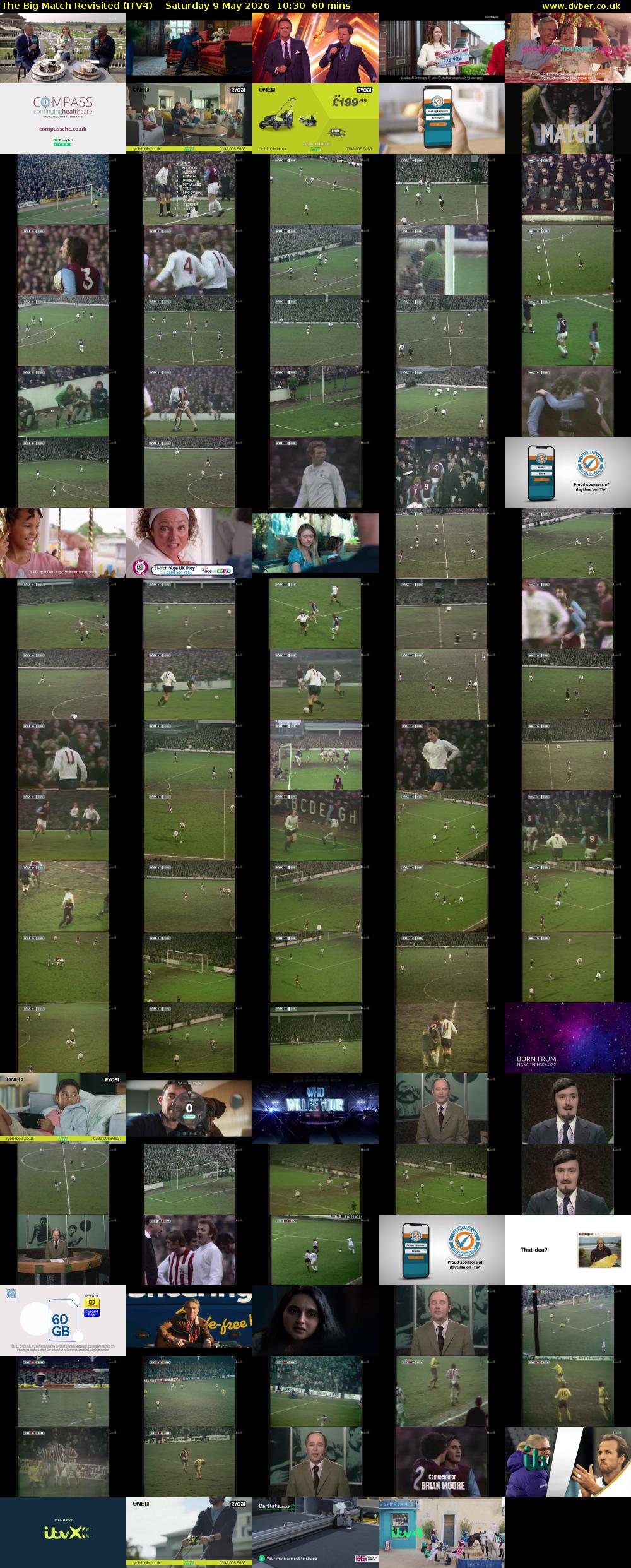 The Big Match Revisited (ITV4) Saturday 9 May 2026 10:30 - 11:30