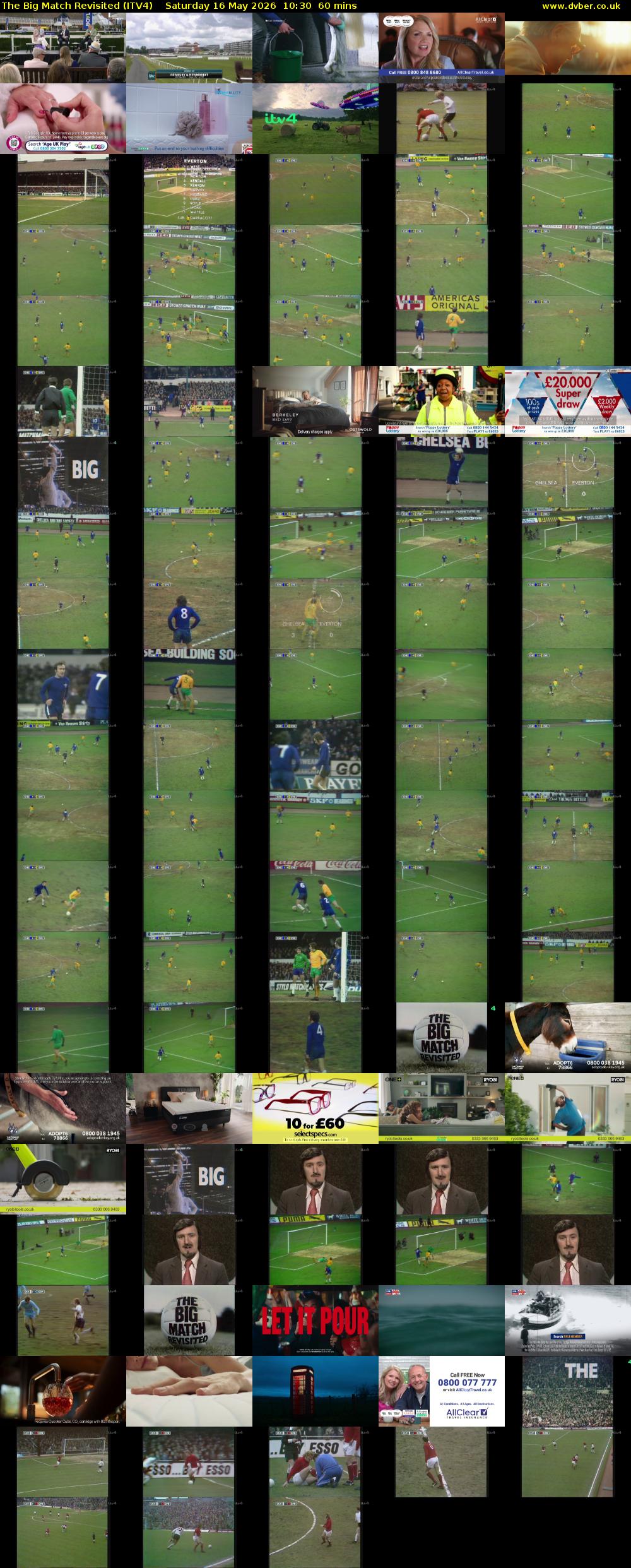 The Big Match Revisited (ITV4) Saturday 16 May 2026 10:30 - 11:30