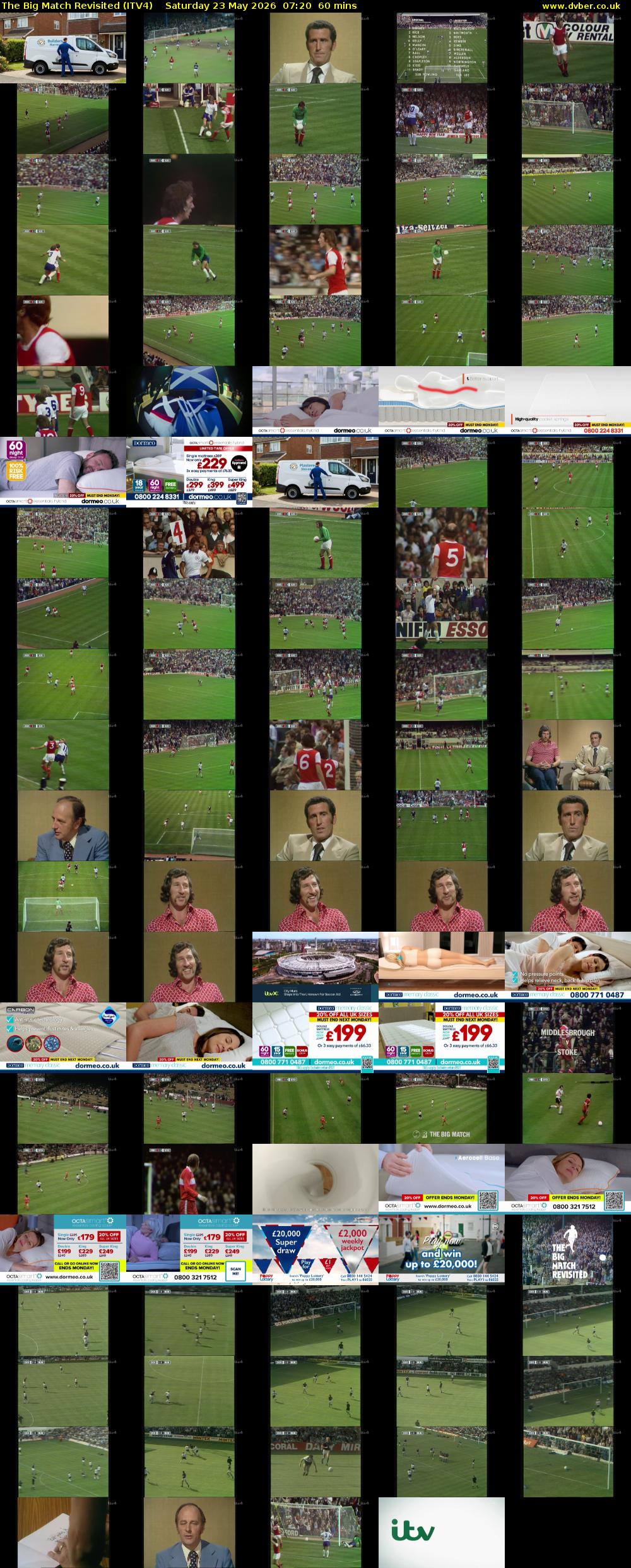 The Big Match Revisited (ITV4) Saturday 23 May 2026 07:20 - 08:20