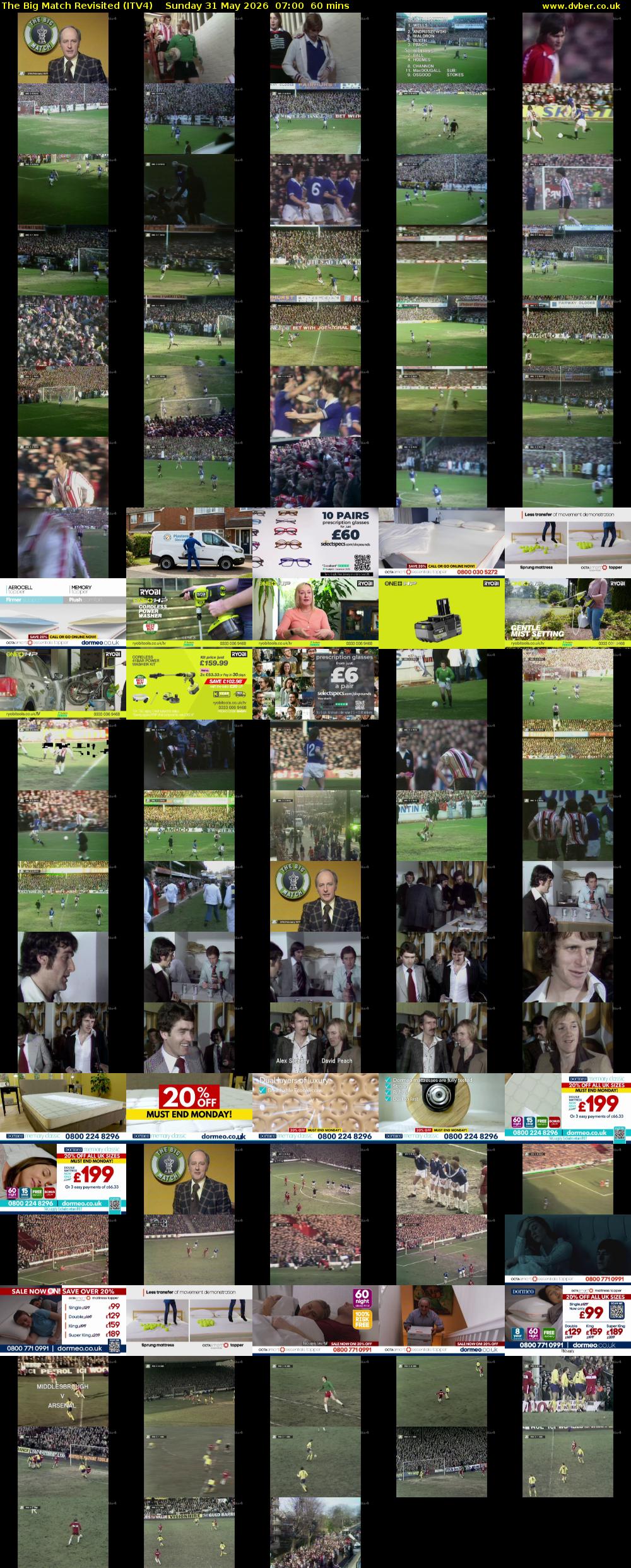 The Big Match Revisited (ITV4) Sunday 31 May 2026 07:00 - 08:00