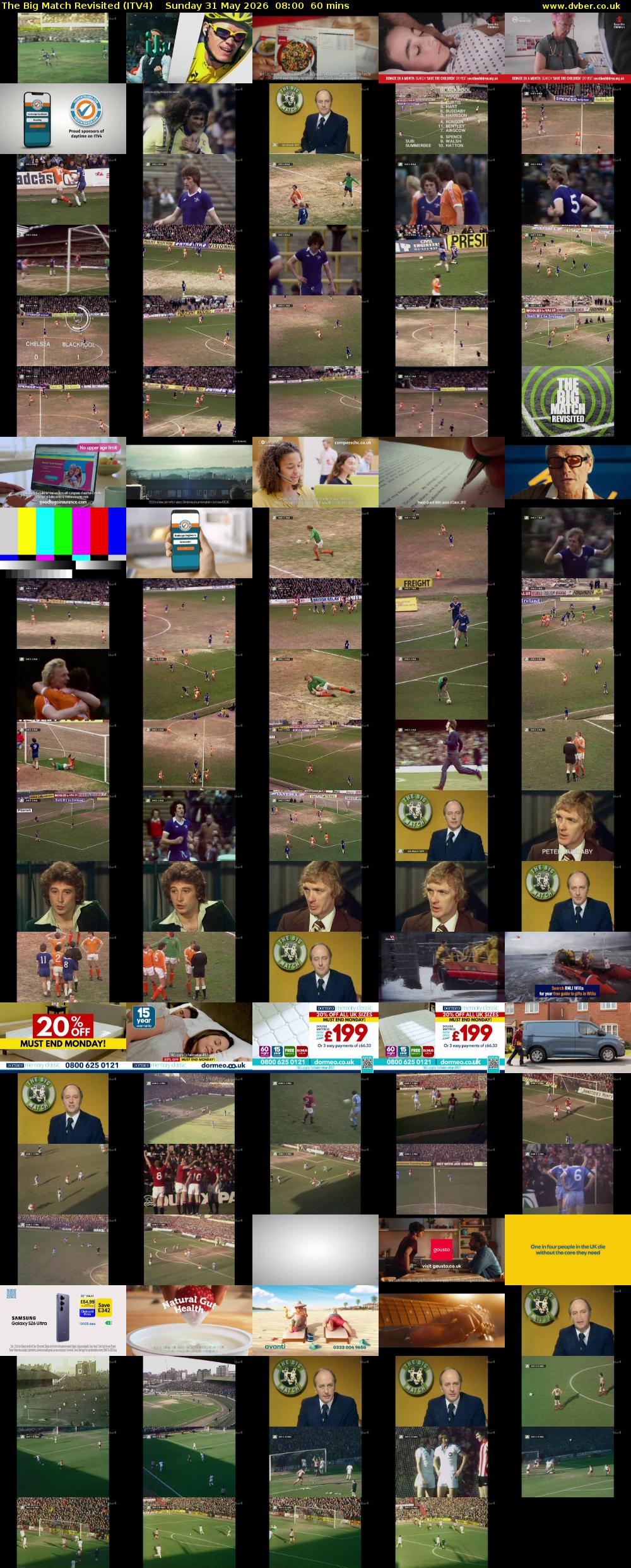 The Big Match Revisited (ITV4) Sunday 31 May 2026 08:00 - 09:00