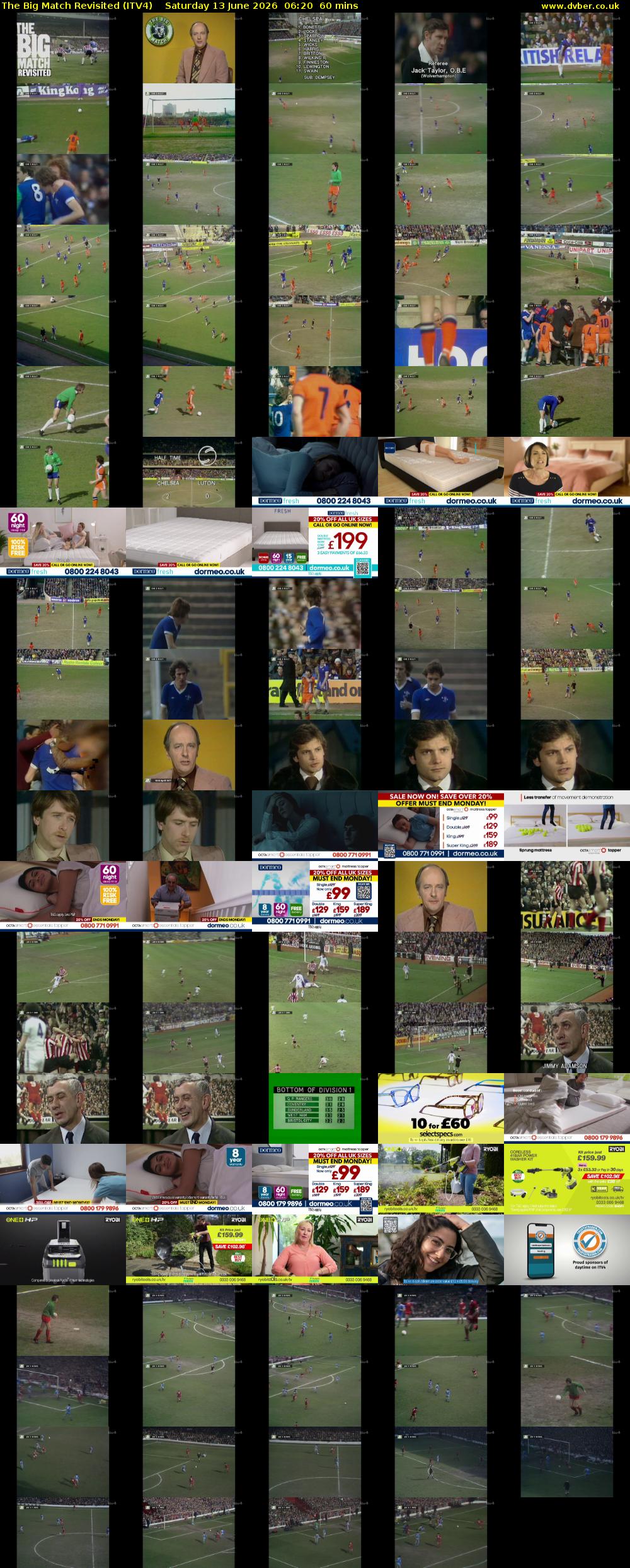 The Big Match Revisited (ITV4) Saturday 13 June 2026 06:20 - 07:20