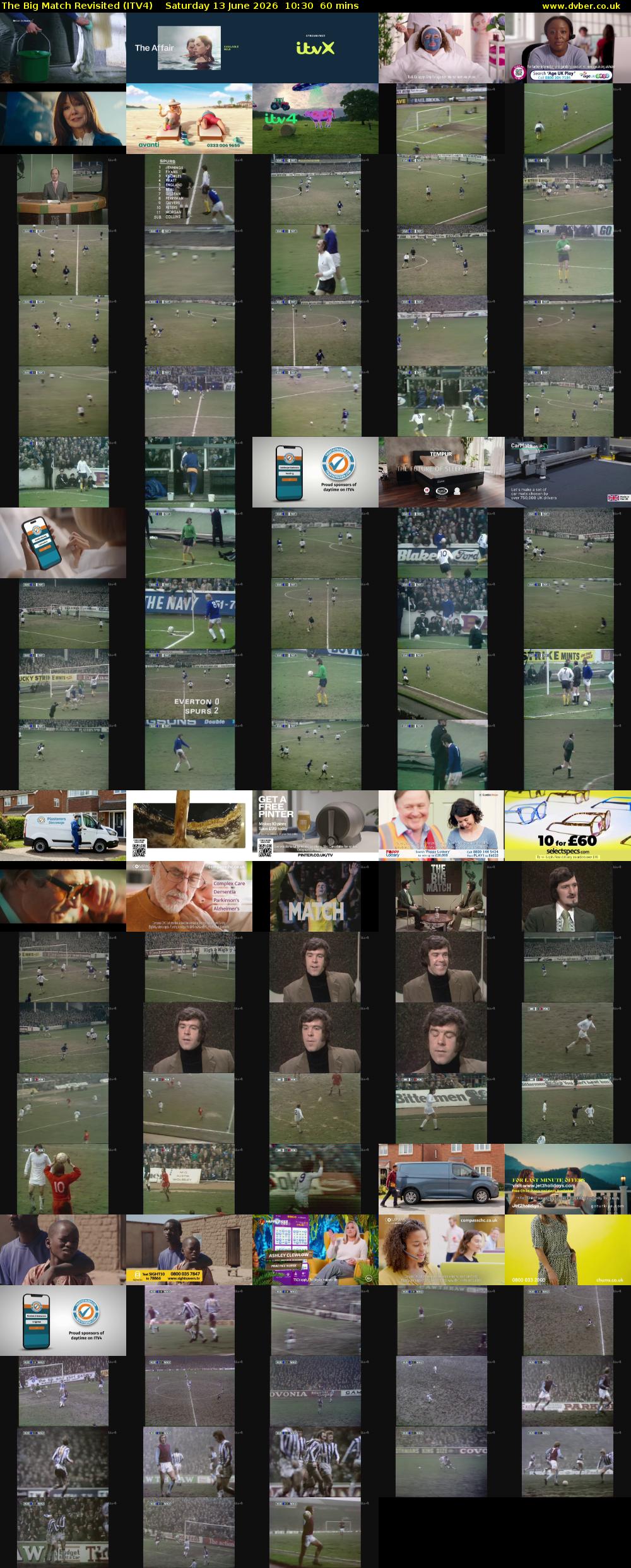 The Big Match Revisited (ITV4) Saturday 13 June 2026 10:30 - 11:30