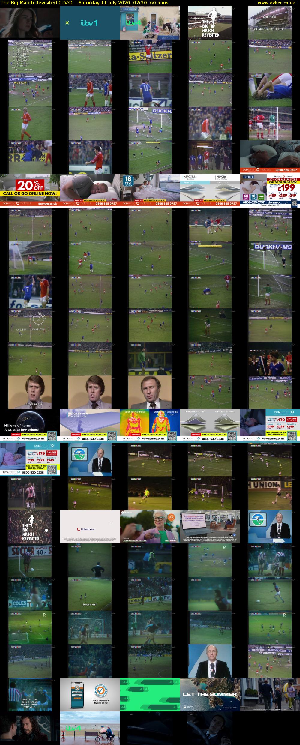 The Big Match Revisited (ITV4) Saturday 11 July 2026 07:20 - 08:20
