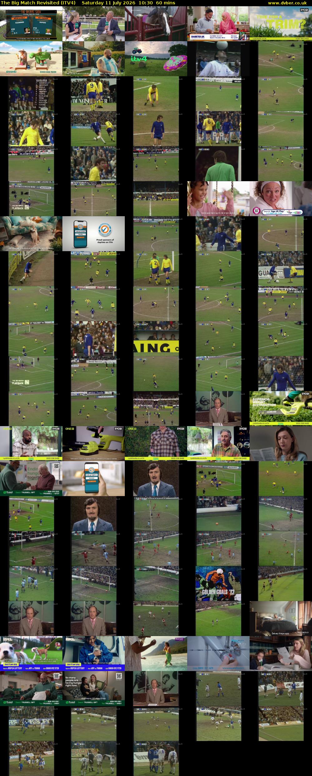 The Big Match Revisited (ITV4) Saturday 11 July 2026 10:30 - 11:30