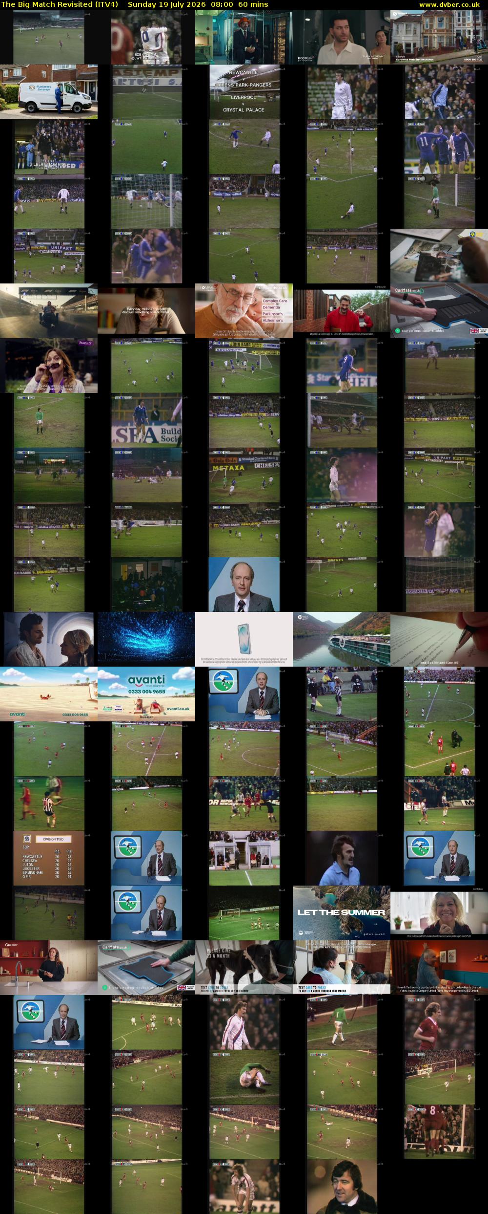 The Big Match Revisited (ITV4) Sunday 19 July 2026 08:00 - 09:00