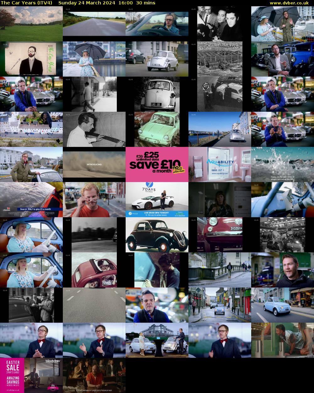 The Car Years (ITV4) Sunday 24 March 2024 16:00 - 16:30