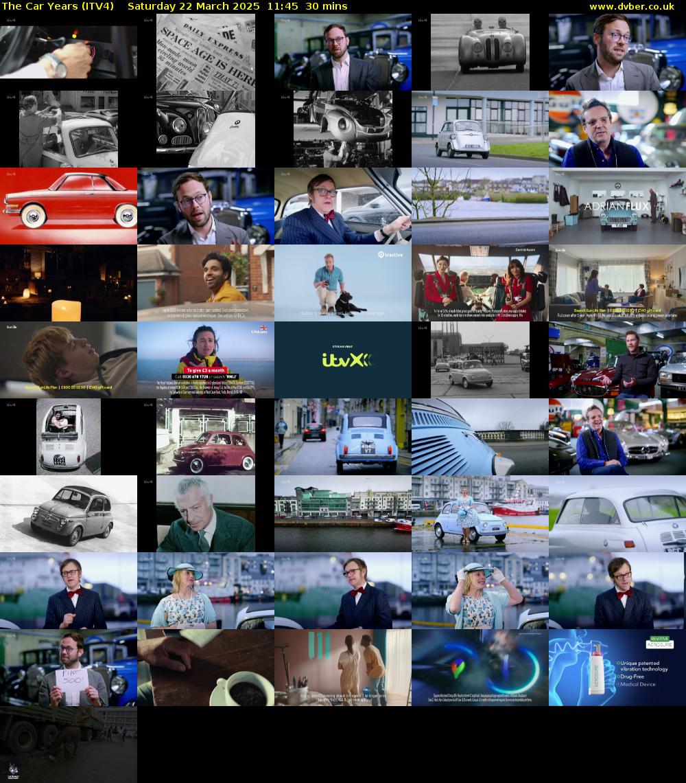 The Car Years (ITV4) Saturday 22 March 2025 11:45 - 12:15
