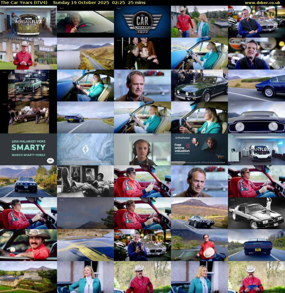 The Car Years (ITV4) Sunday 19 October 2025 02:25 - 02:50