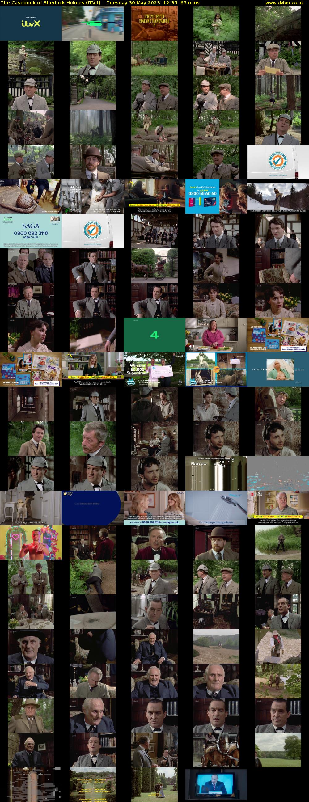 The Casebook of Sherlock Holmes (ITV4) Tuesday 30 May 2023 12:35 - 13:40