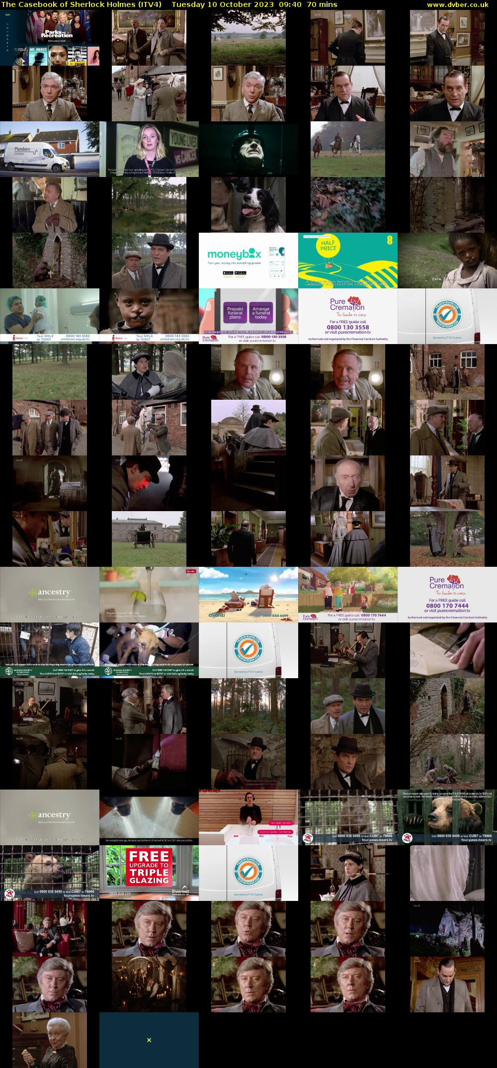 The Casebook of Sherlock Holmes (ITV4) Tuesday 10 October 2023 09:40 - 10:50