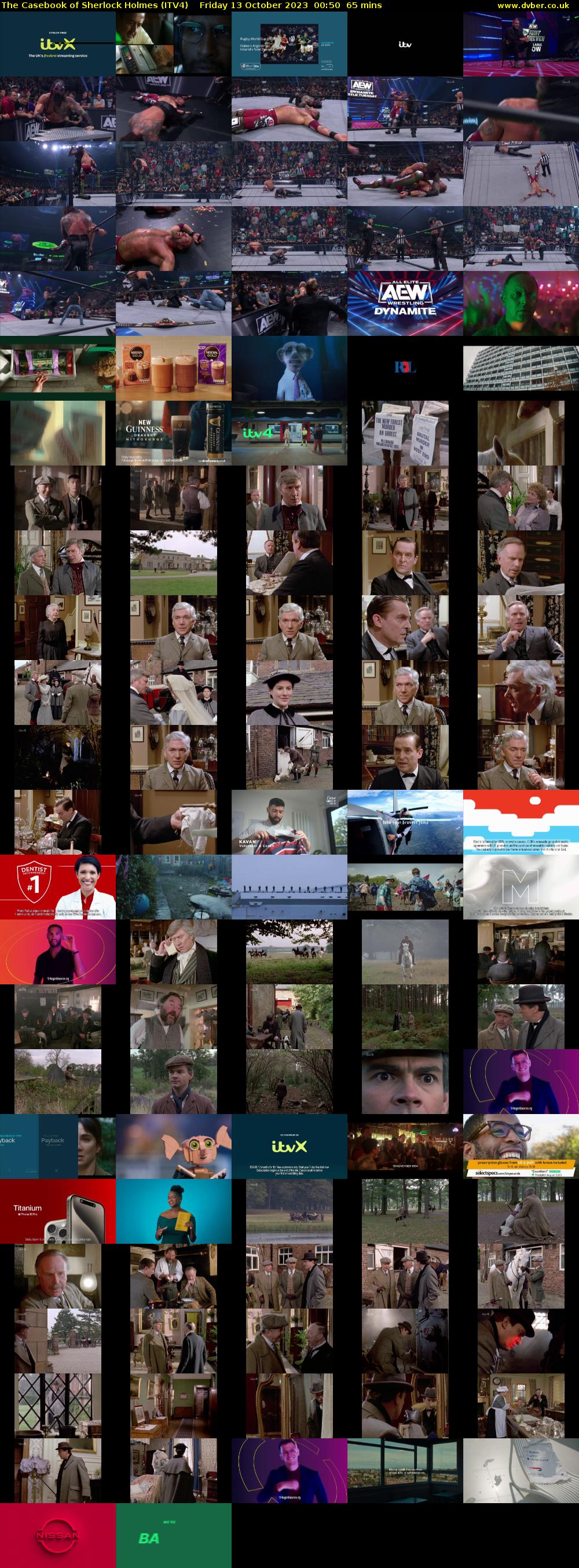 The Casebook of Sherlock Holmes (ITV4) Friday 13 October 2023 00:50 - 01:55