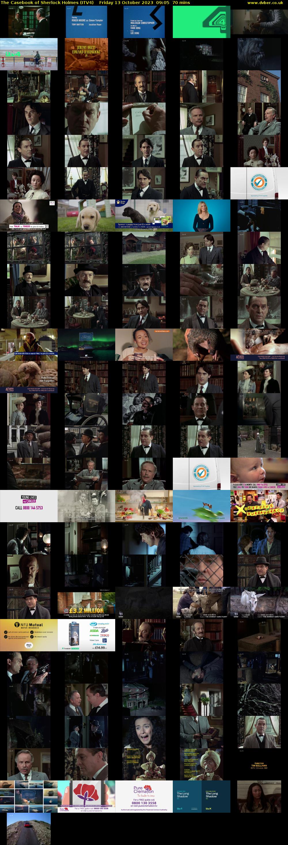 The Casebook of Sherlock Holmes (ITV4) Friday 13 October 2023 09:05 - 10:15