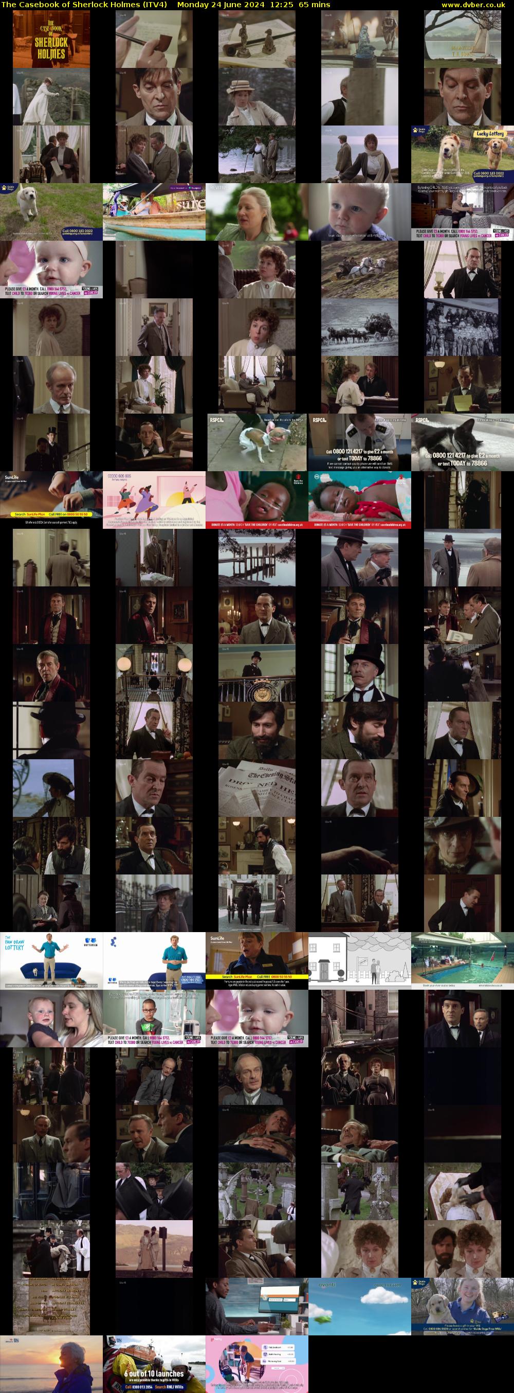 The Casebook of Sherlock Holmes (ITV4) Monday 24 June 2024 12:25 - 13:30