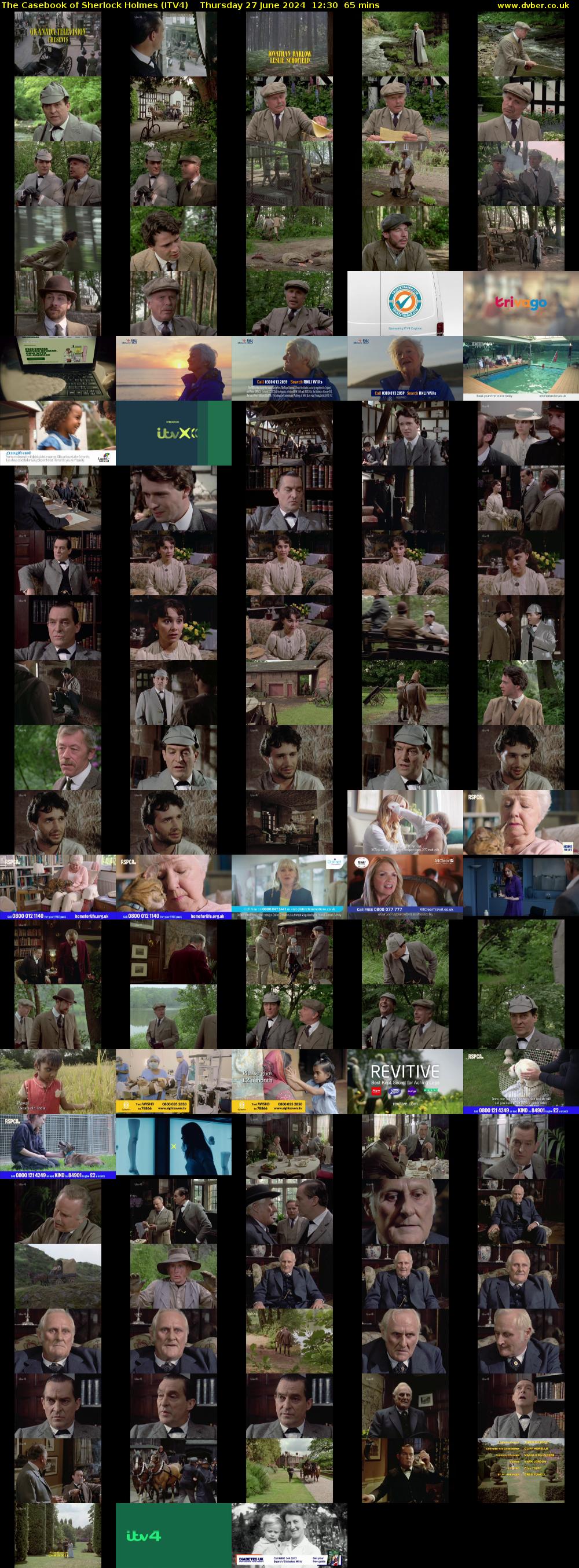 The Casebook of Sherlock Holmes (ITV4) Thursday 27 June 2024 12:30 - 13:35