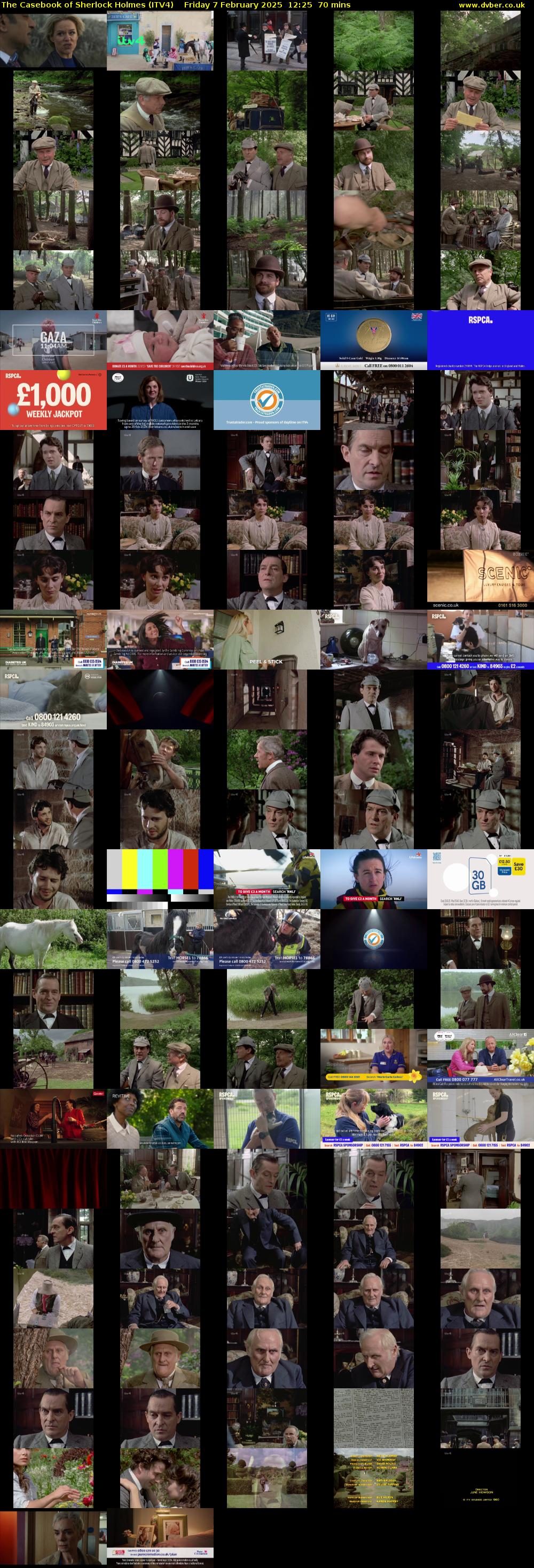 The Casebook of Sherlock Holmes (ITV4) Friday 7 February 2025 12:25 - 13:35