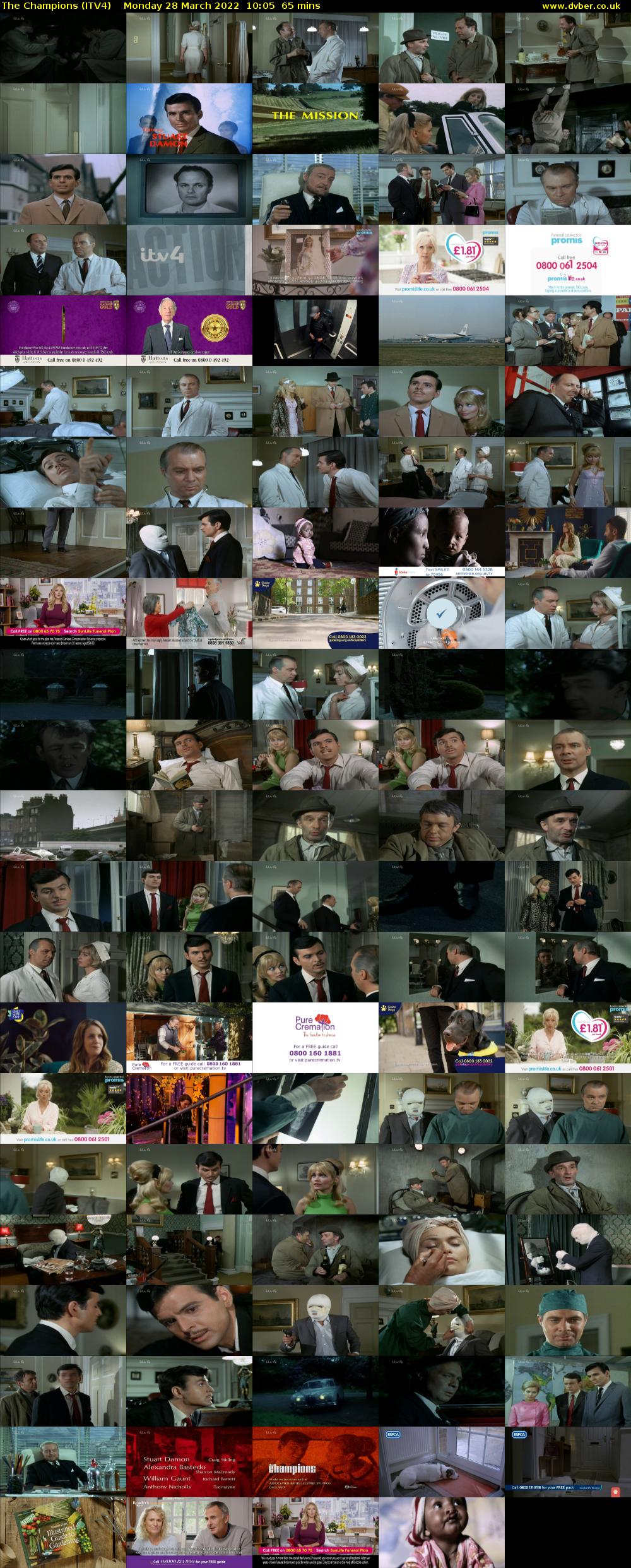 The Champions (ITV4) Monday 28 March 2022 10:05 - 11:10