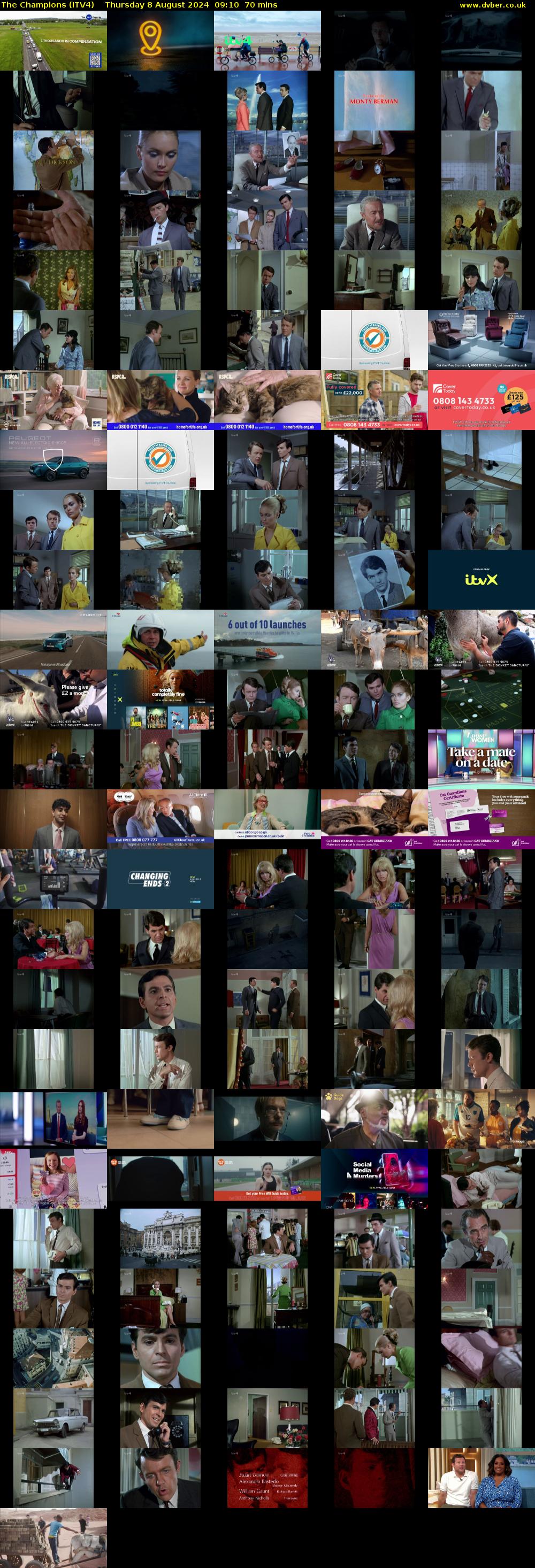 The Champions (ITV4) Thursday 8 August 2024 09:10 - 10:20