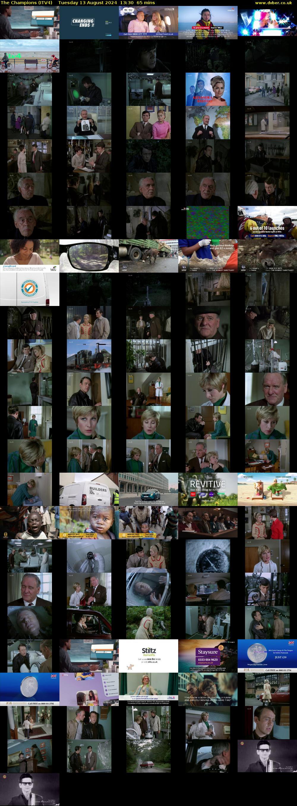 The Champions (ITV4) Tuesday 13 August 2024 13:30 - 14:35