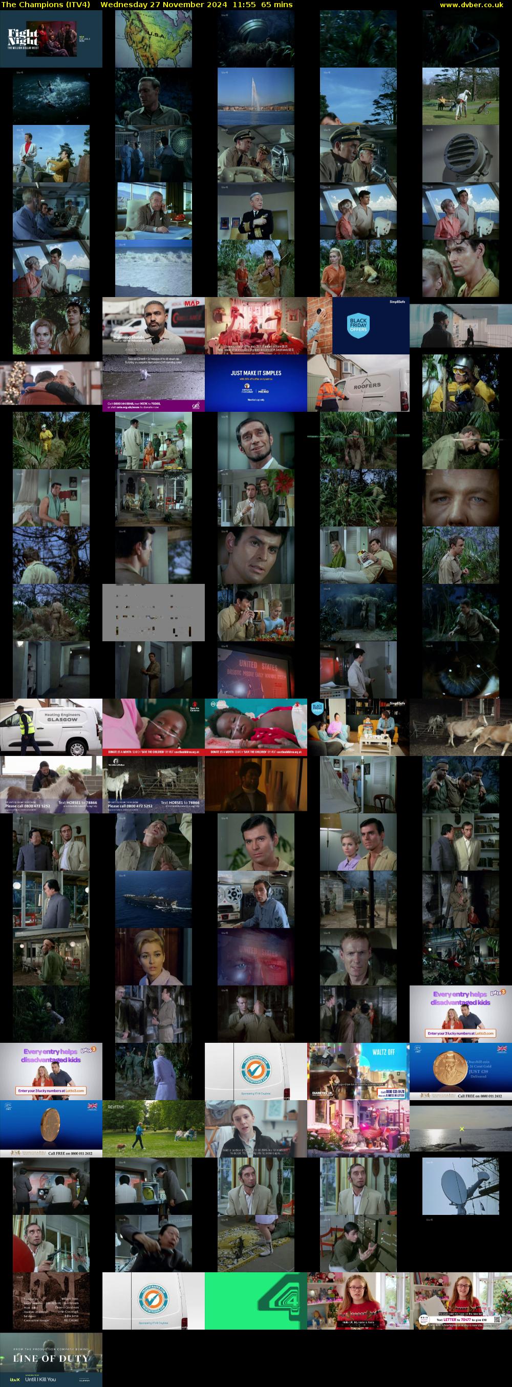 The Champions (ITV4) Wednesday 27 November 2024 11:55 - 13:00