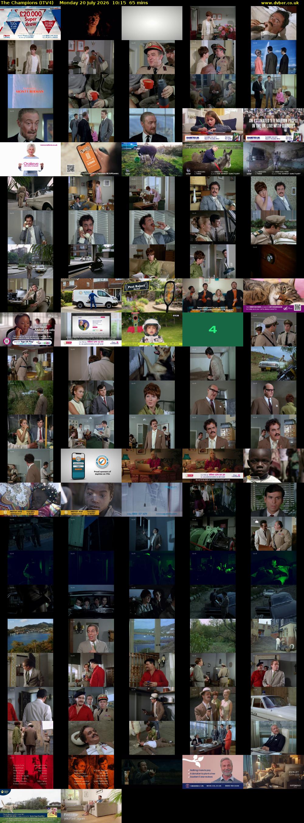 The Champions (ITV4) Monday 20 July 2026 10:15 - 11:20