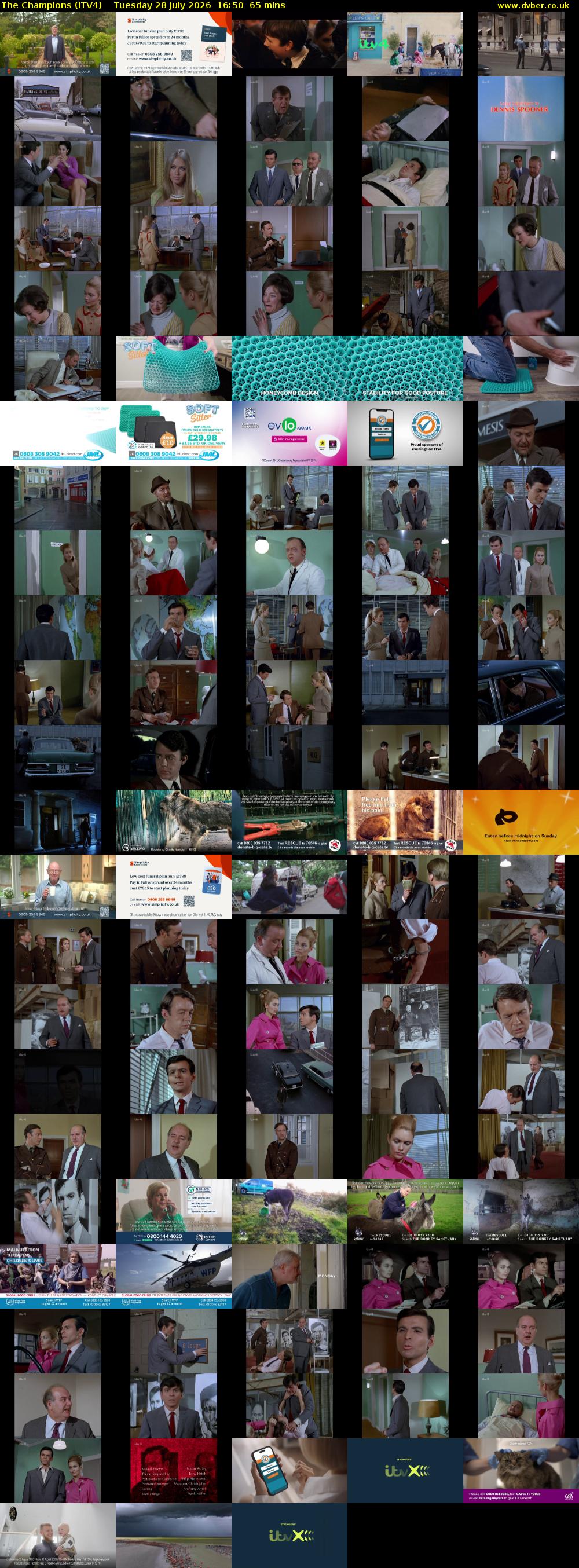 The Champions (ITV4) Tuesday 28 July 2026 16:50 - 17:55