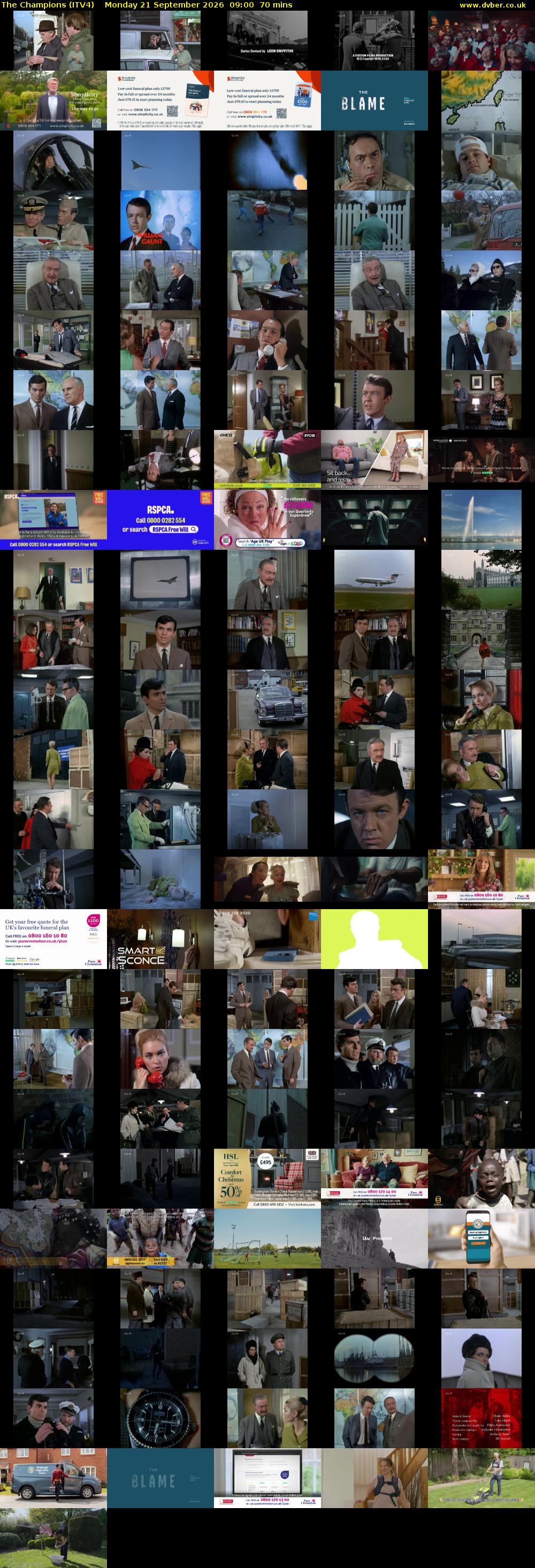 The Champions (ITV4) Monday 21 September 2026 09:00 - 10:10