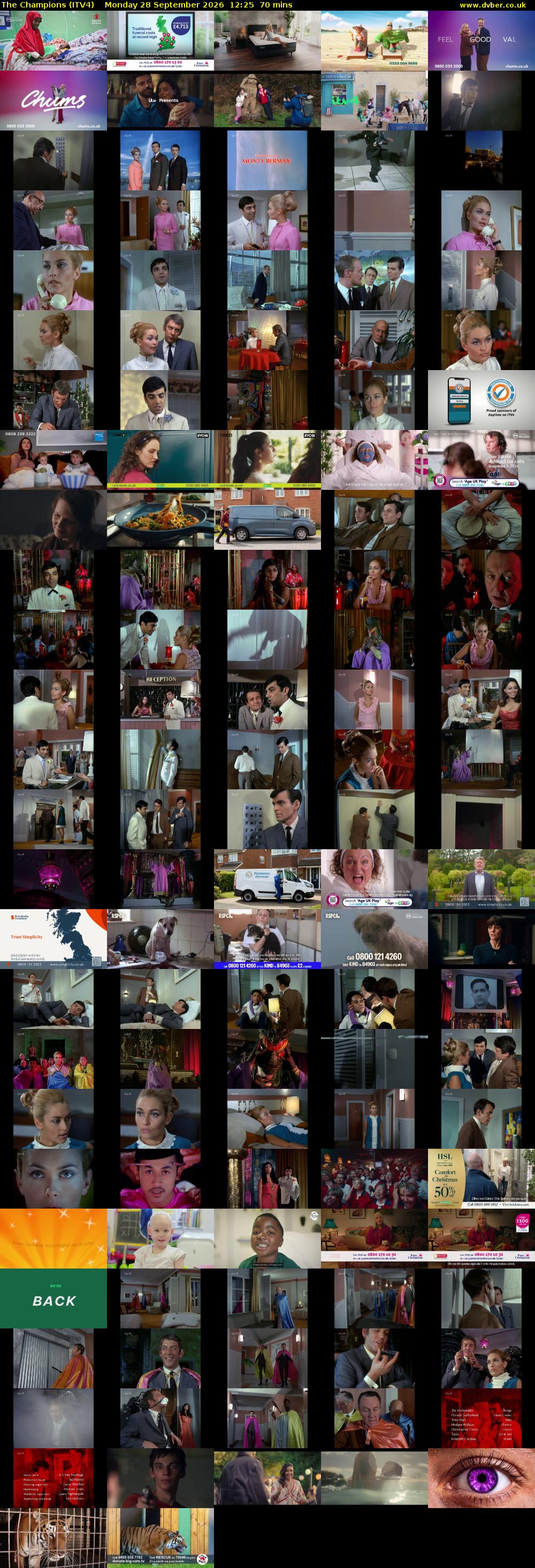 The Champions (ITV4) Monday 28 September 2026 12:25 - 13:35