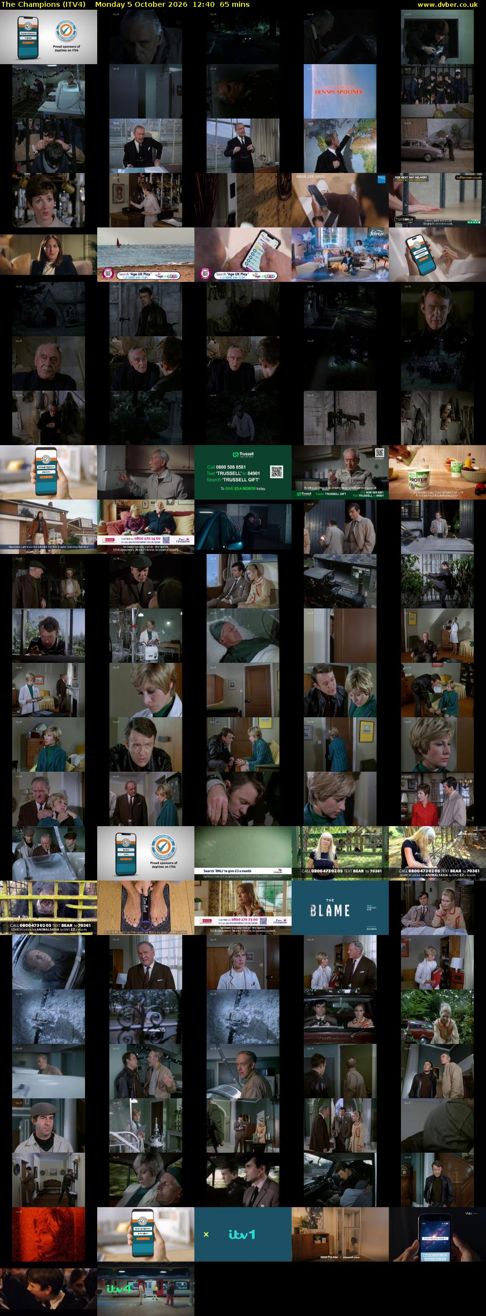 The Champions (ITV4) Monday 5 October 2026 12:40 - 13:45