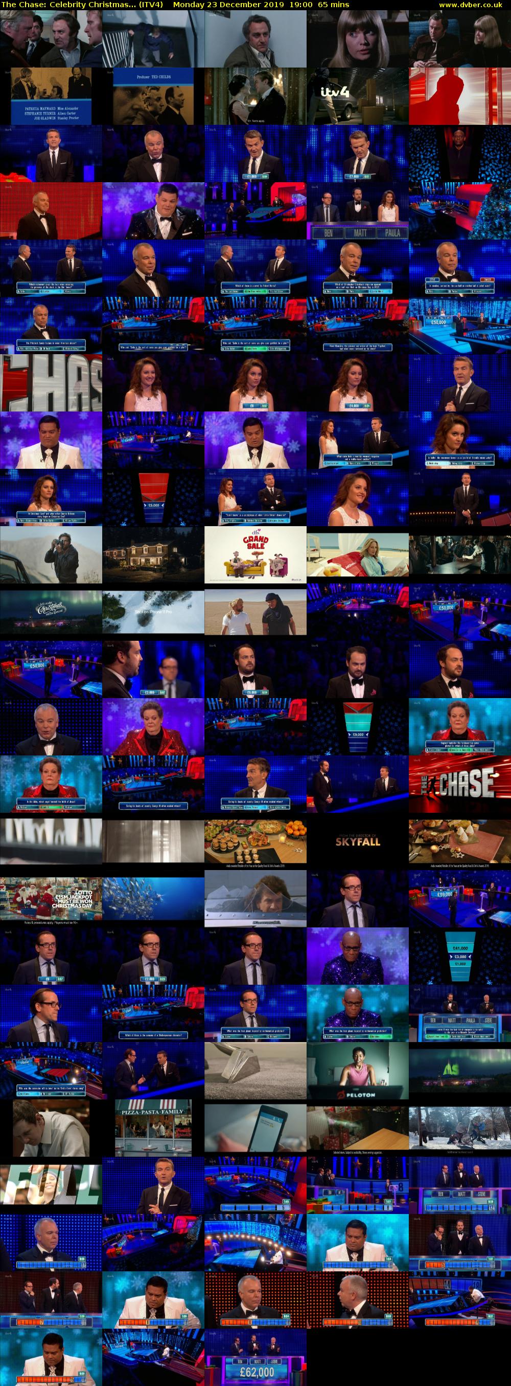 The Chase: Celebrity Christmas... (ITV4) Monday 23 December 2019 19:00 - 20:05