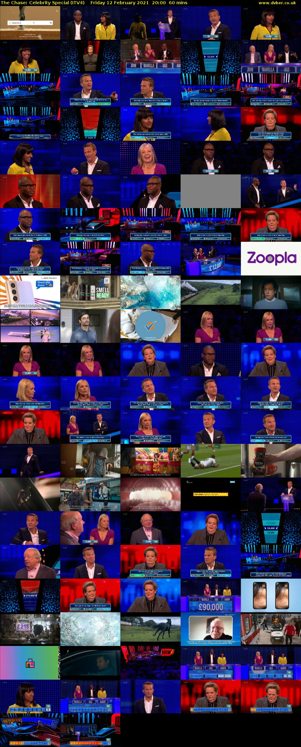 The Chase: Celebrity Special (ITV4) Friday 12 February 2021 20:00 - 21:00