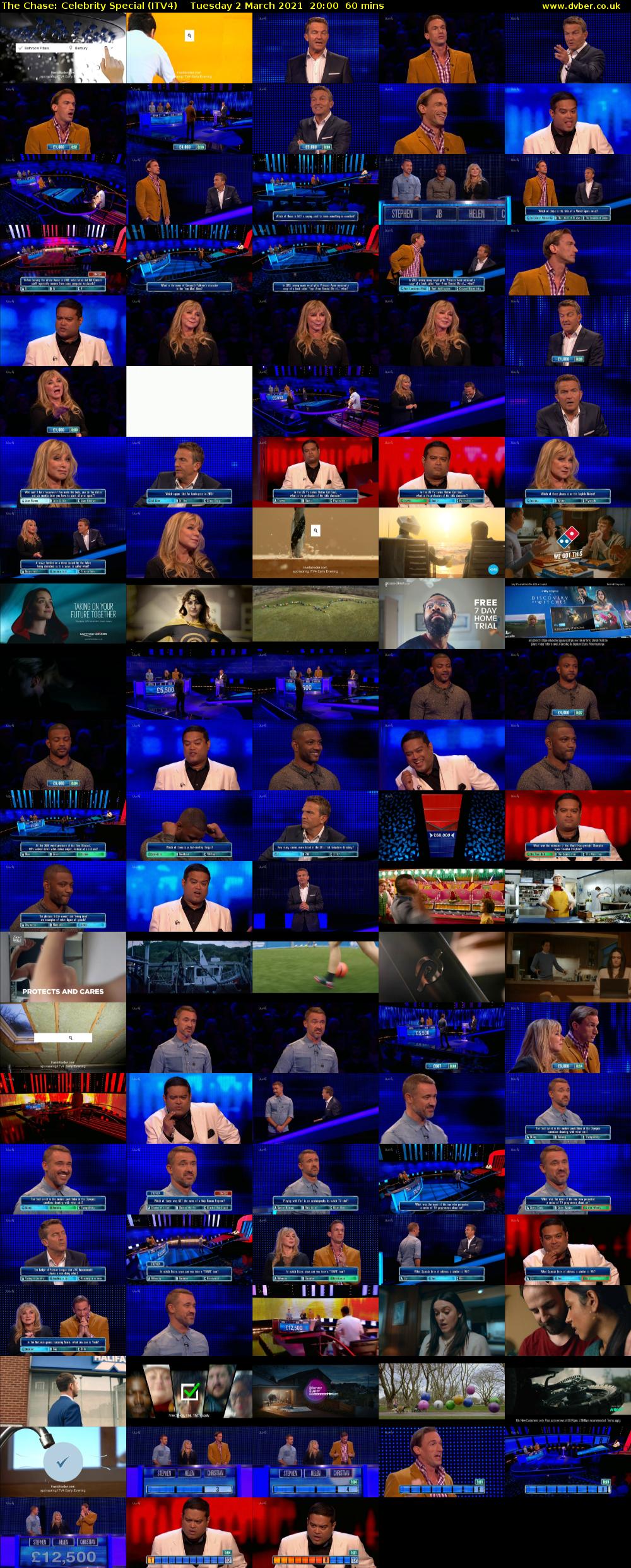 The Chase: Celebrity Special (ITV4) Tuesday 2 March 2021 20:00 - 21:00