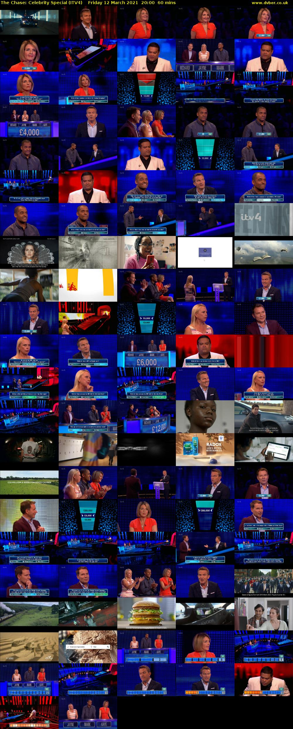 The Chase: Celebrity Special (ITV4) Friday 12 March 2021 20:00 - 21:00