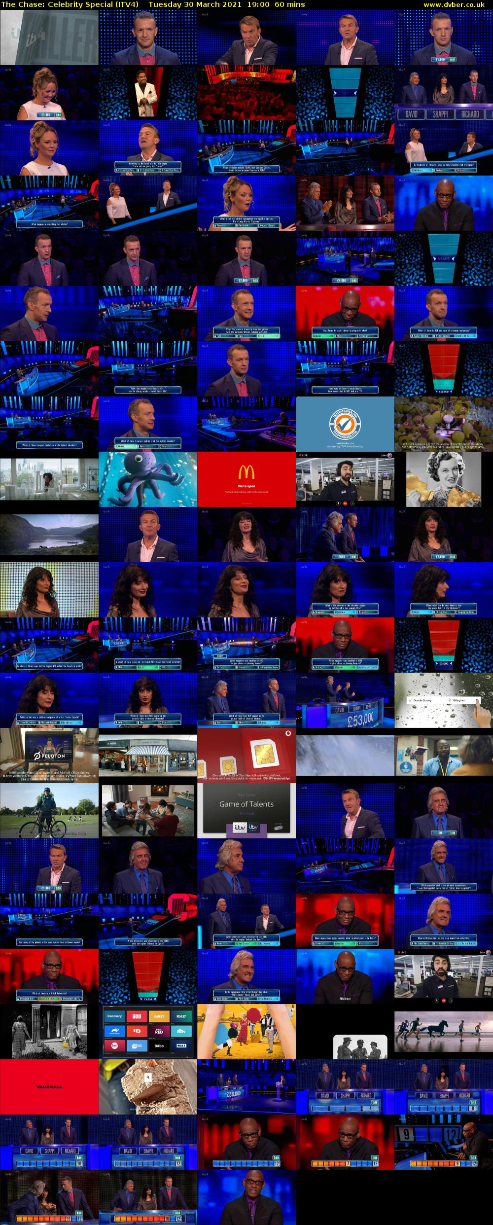The Chase: Celebrity Special (ITV4) Tuesday 30 March 2021 19:00 - 20:00