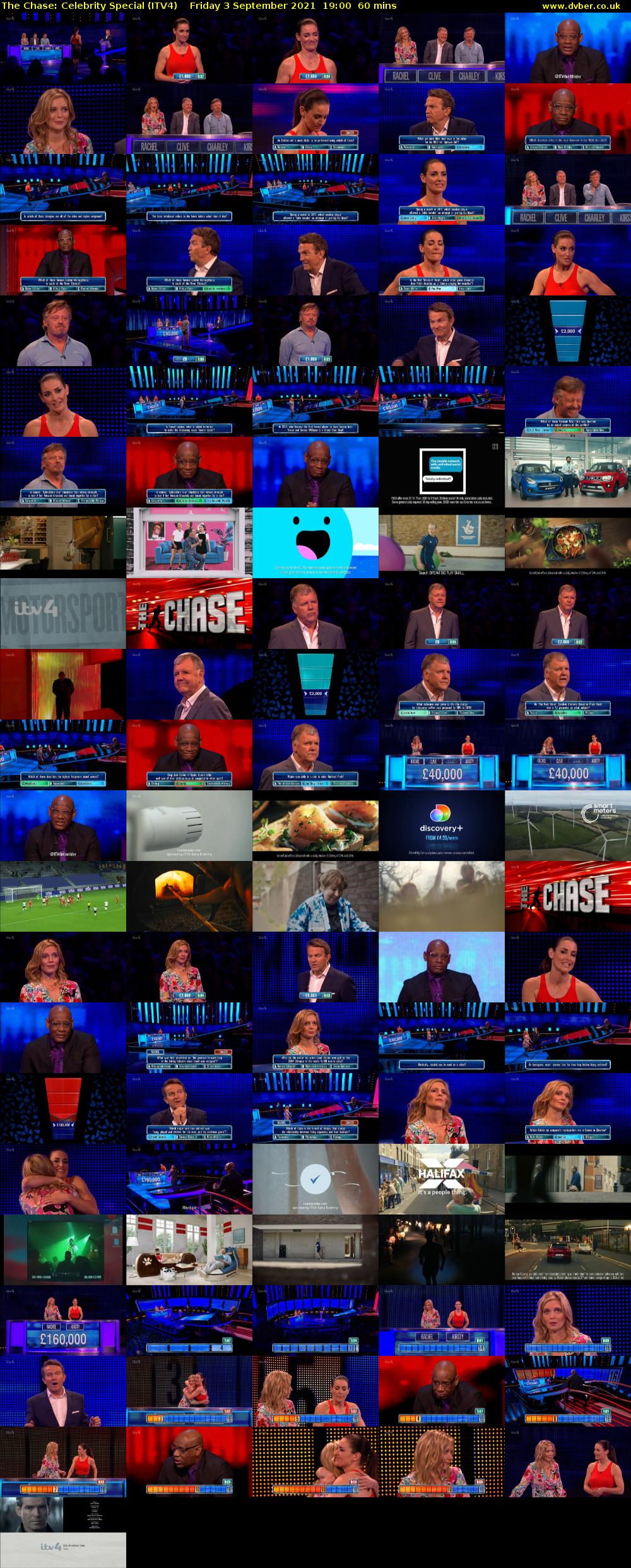 The Chase: Celebrity Special (ITV4) Friday 3 September 2021 19:00 - 20:00