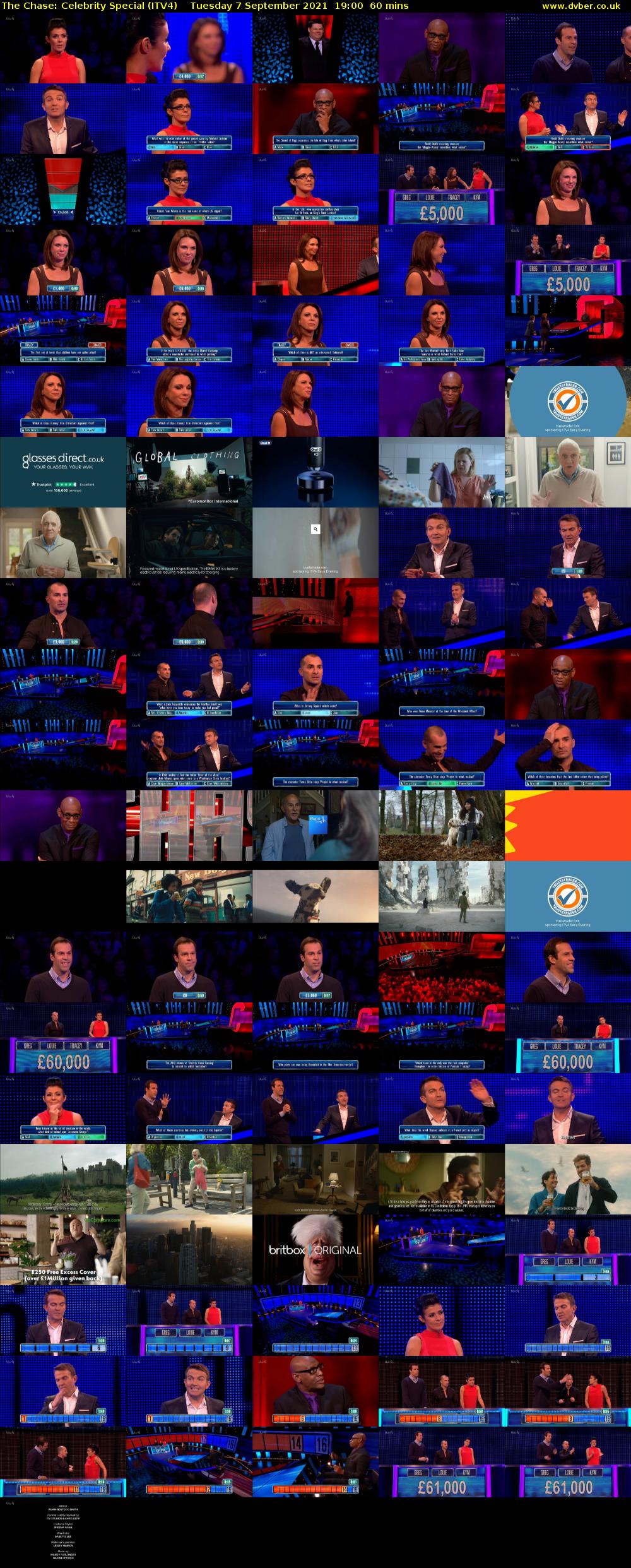 The Chase: Celebrity Special (ITV4) Tuesday 7 September 2021 19:00 - 20:00